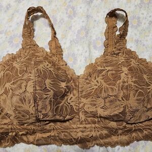 Maurices Brown lace bralette size 2X